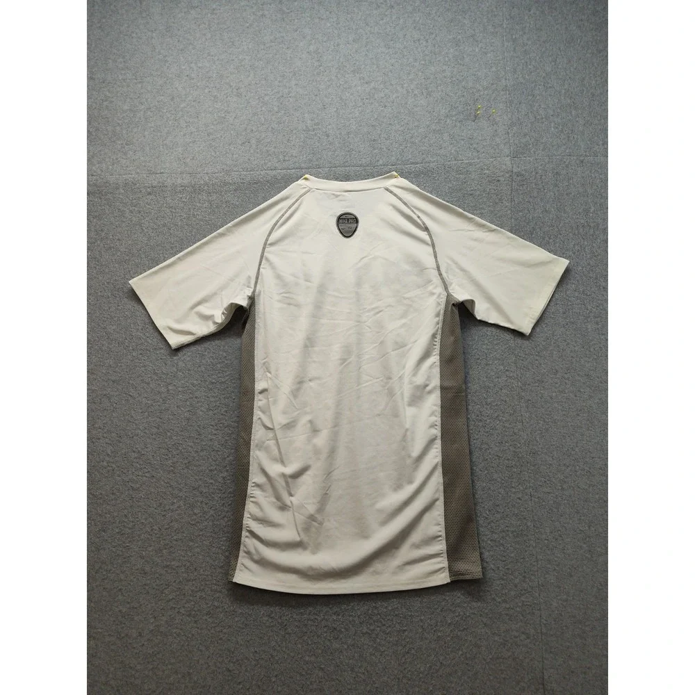 Nike Men Shirt Jersey L White Gray Bullis Bulldogs Lacrosse Compression Athletic
